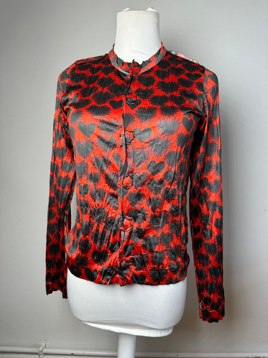 Vintage Comme des Garçons Polyester Blouse Red