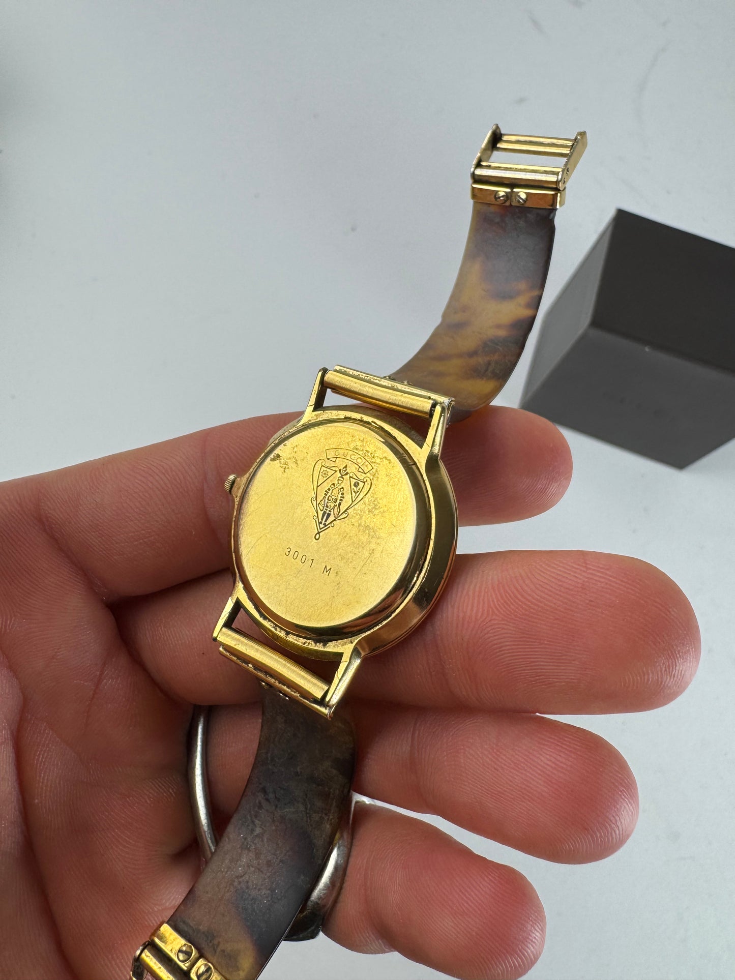 Vintage Gucci Watch gold brown