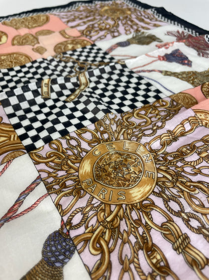 Vintage Celine Paris abstract Scarf