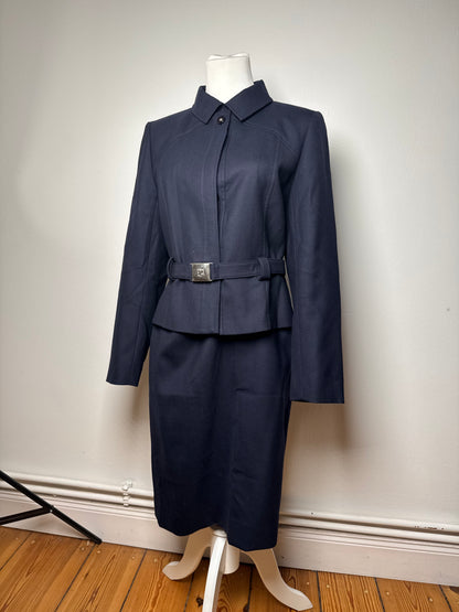 Vintage Courreges Paris Twin Set Navy M