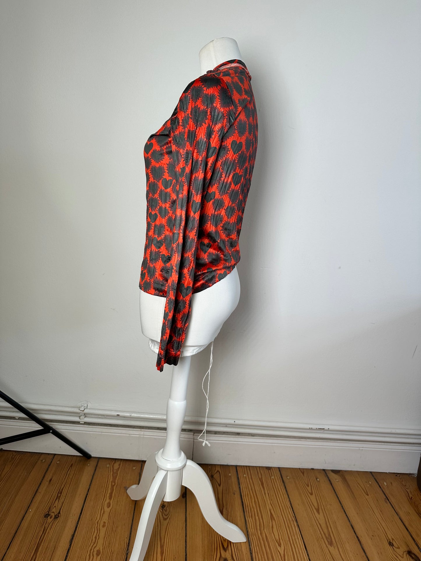 Vintage Comme des Garçons Polyester Blouse Red