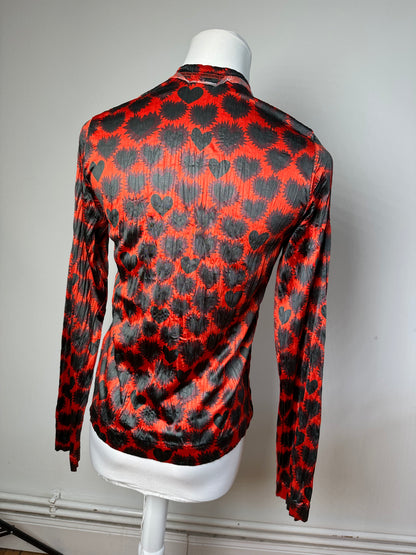 Vintage Comme des Garçons Polyester Blouse Red