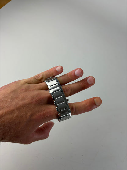 Vintage Emporio Armani Stainless Steel Bracelet Watch Silver White
