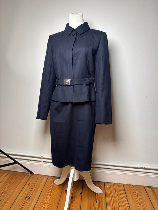 Vintage Courreges Paris Twin Set Navy M