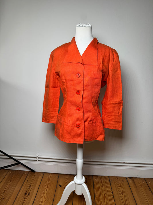 Vintage Gucci Lines Short Coat Orange L
