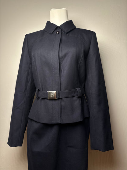 Vintage Courreges Paris Twin Set Navy M