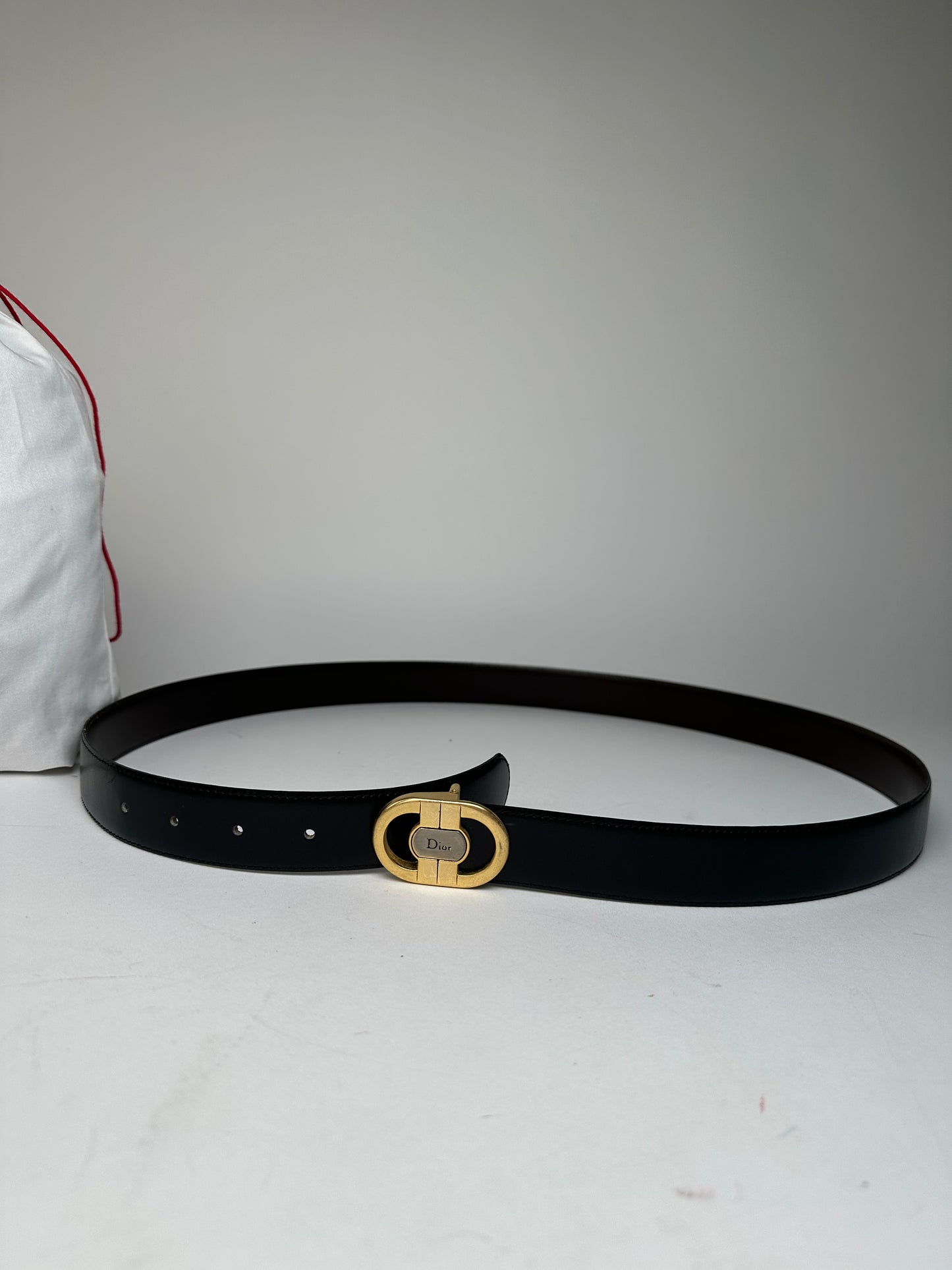 Vintage Dior Reversible Belt Black Brown