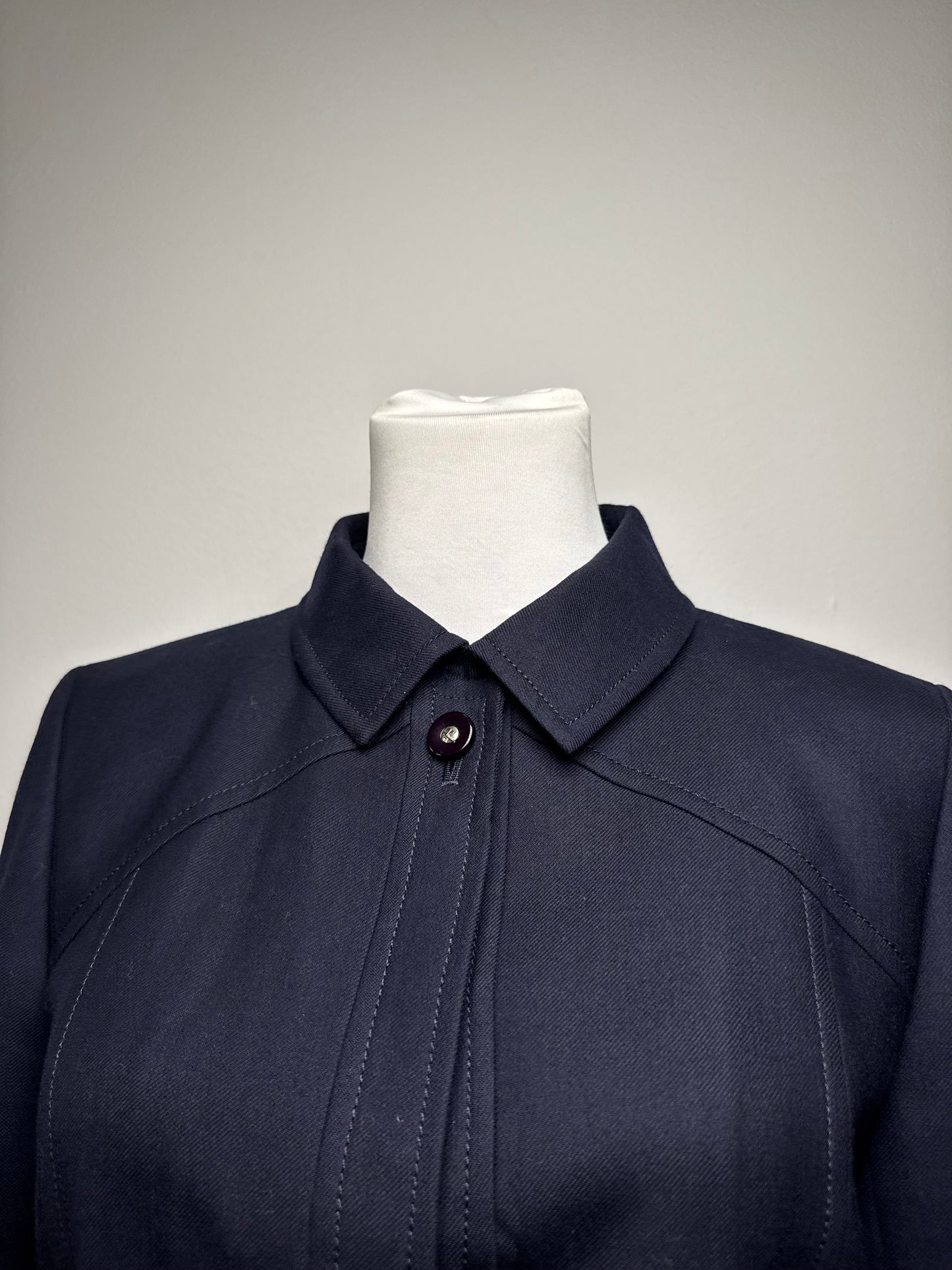 Vintage Courreges Paris Twin Set Navy M