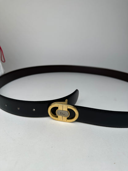 Vintage Dior Reversible Belt Black Brown
