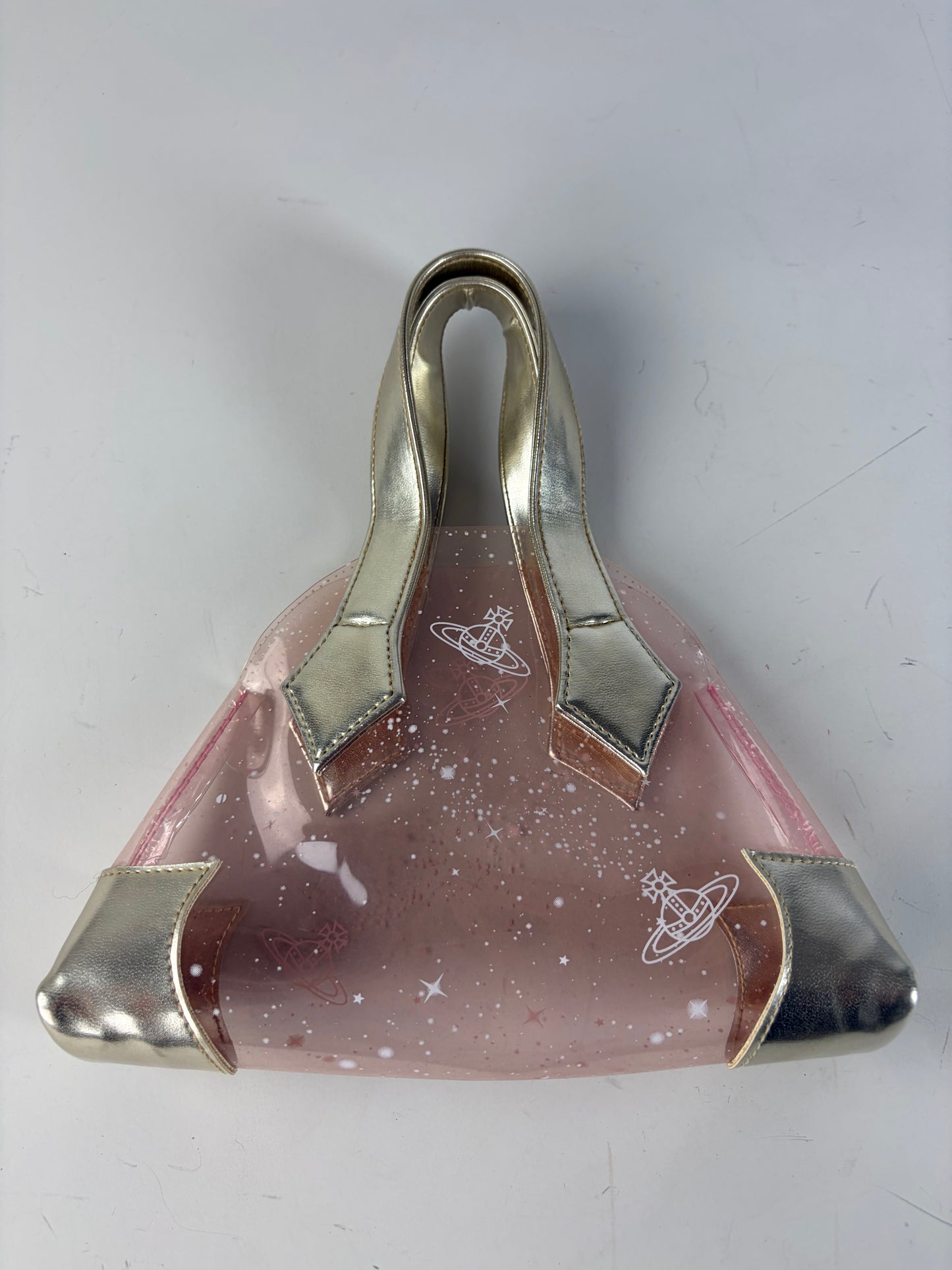 Vintage Vivienne Westwood PVC Handbag Pink Silver