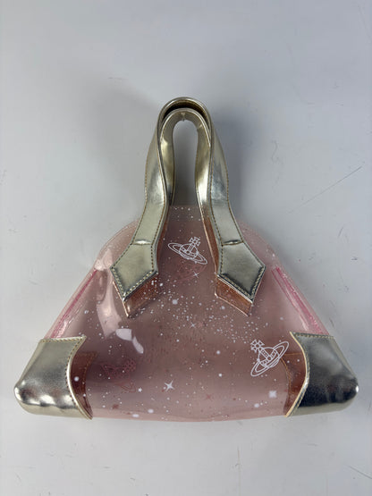 Vintage Vivienne Westwood PVC Handbag Pink Silver