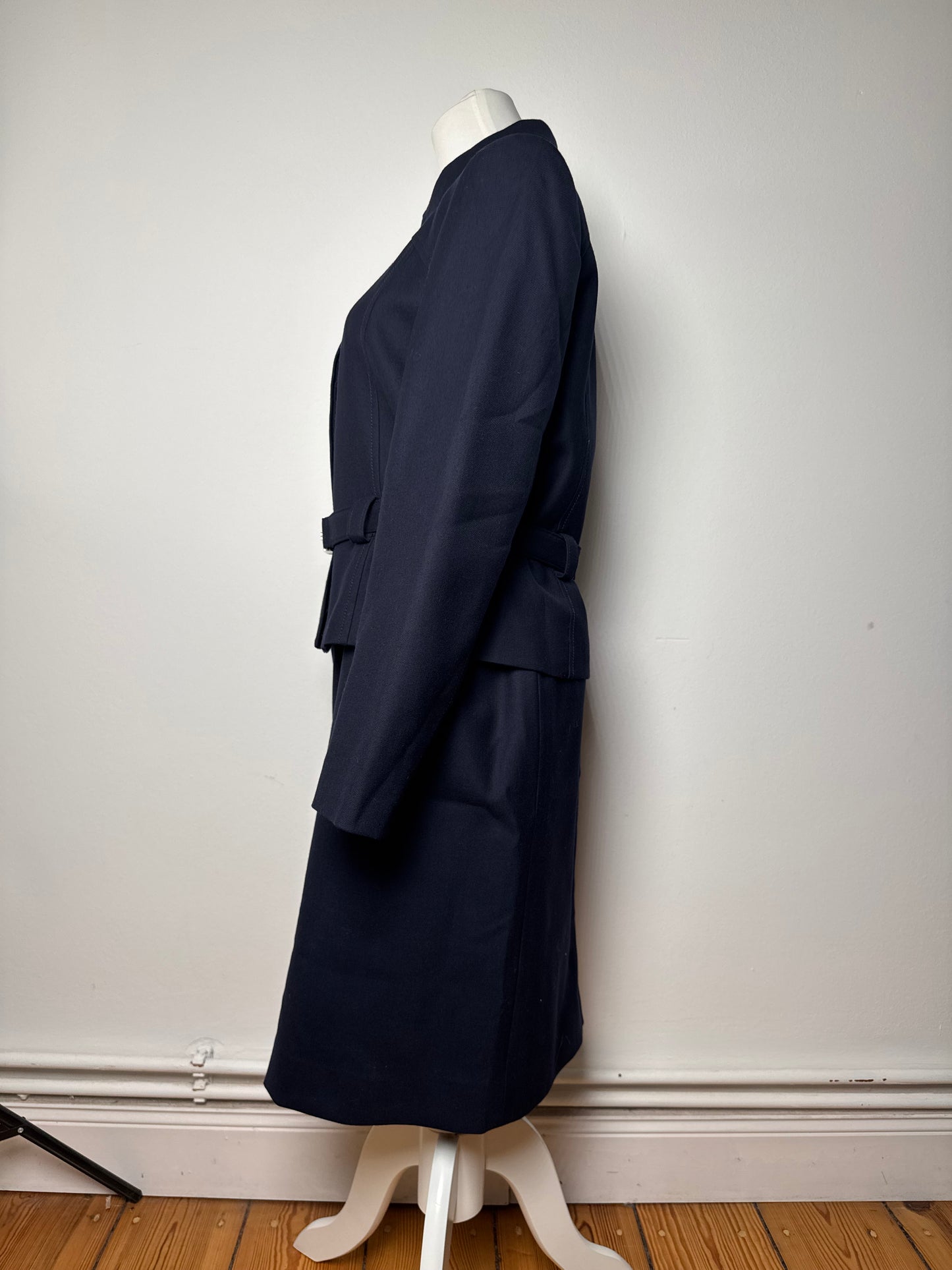 Vintage Courreges Paris Twin Set Navy M