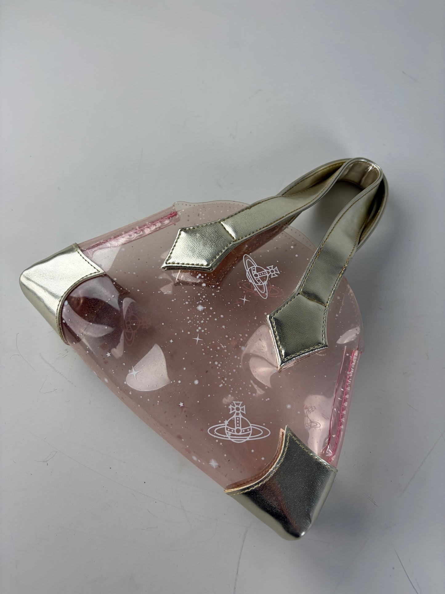 Vintage Vivienne Westwood PVC Handbag Pink Silver