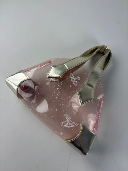 Vintage Vivienne Westwood PVC Handbag Pink Silver