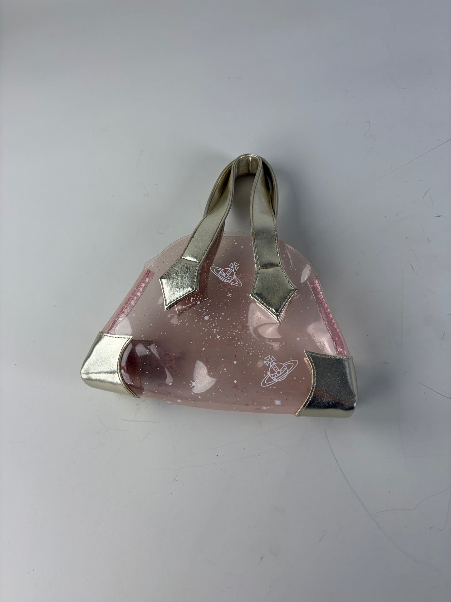 Vintage Vivienne Westwood PVC Handbag Pink Silver