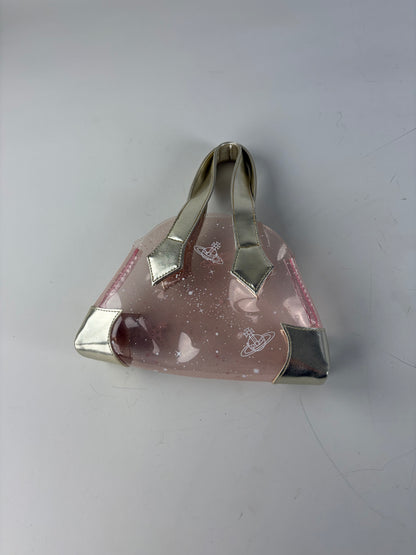 Vintage Vivienne Westwood PVC Handbag Pink Silver