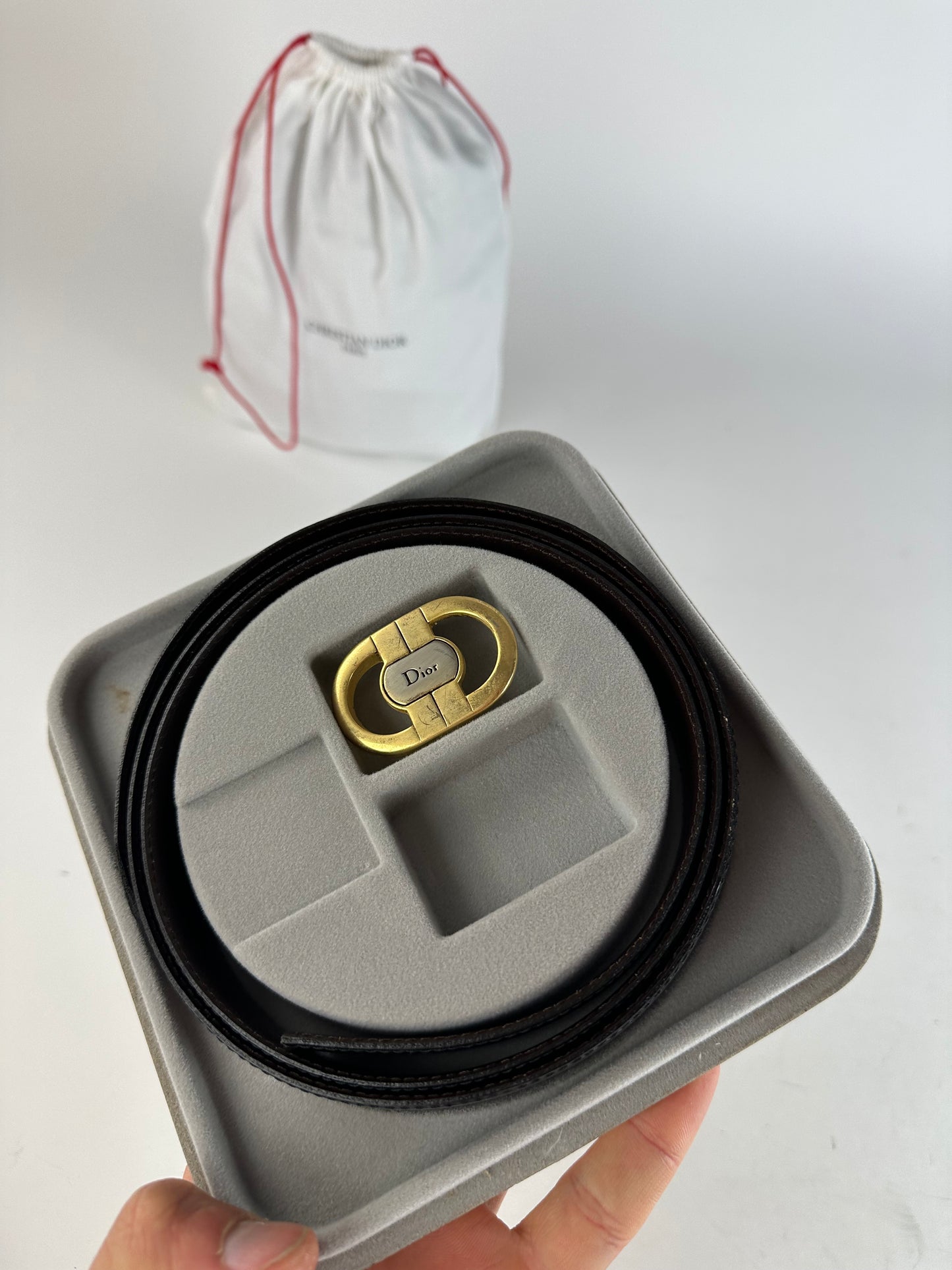 Vintage Dior Reversible Belt Black Brown