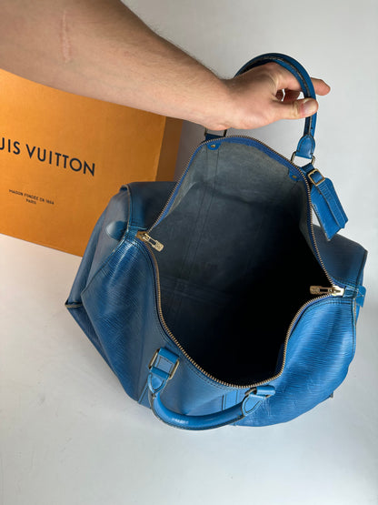 Vintage Louis Vuitton EPI Leather Keepball 45 Blue