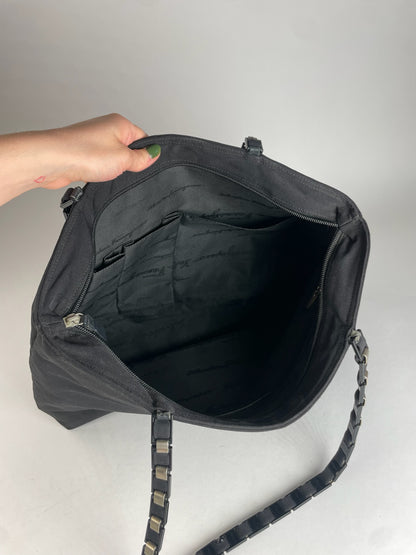 Vintage Salvatore Ferragamo Tote Bag Black