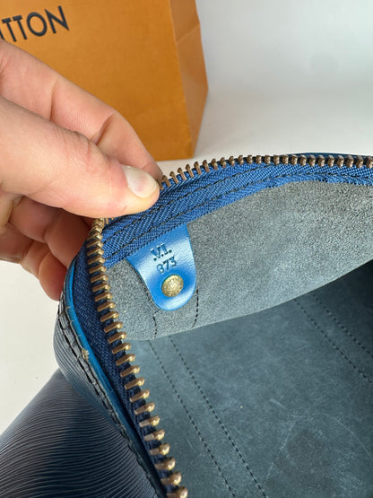 Vintage Louis Vuitton EPI Leather Keepball 45 Blue