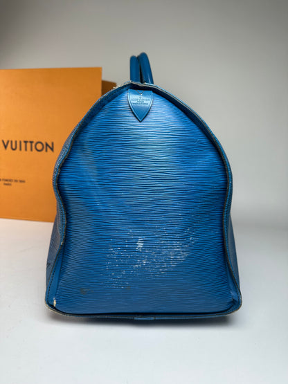 Vintage Louis Vuitton EPI Leather Keepball 45 Blue