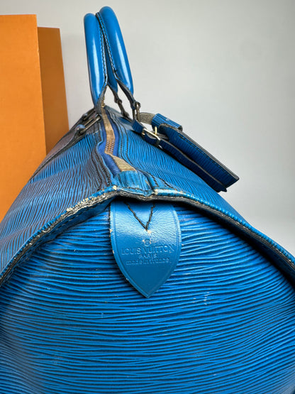 Vintage Louis Vuitton EPI Leather Keepball 45 Blue