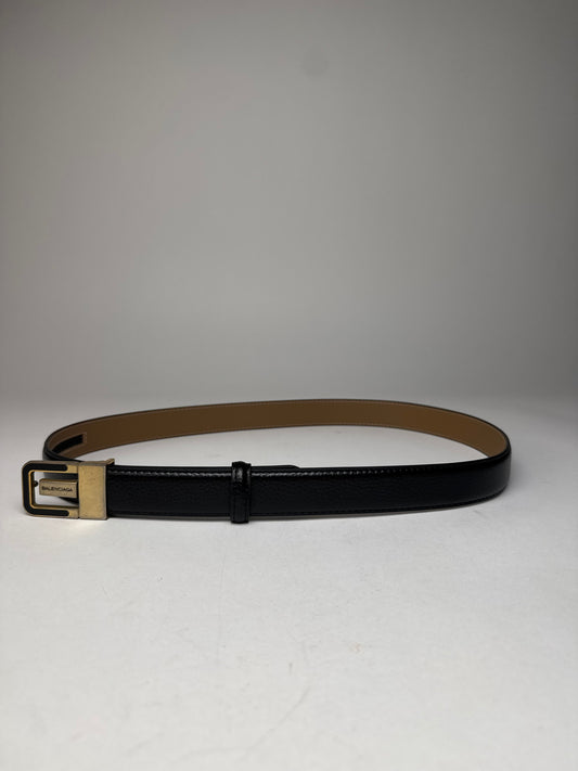 Vintage Balenciaga Leather Belt Black