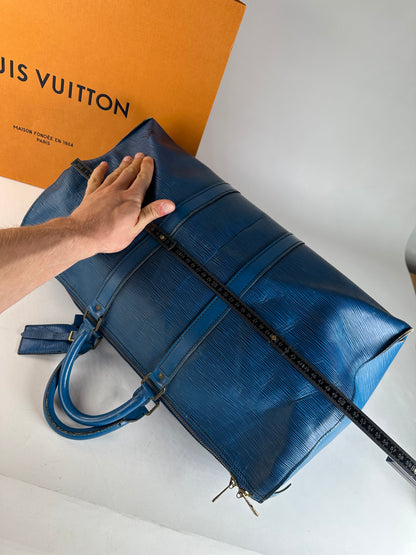Vintage Louis Vuitton EPI Leather Keepball 45 Blue