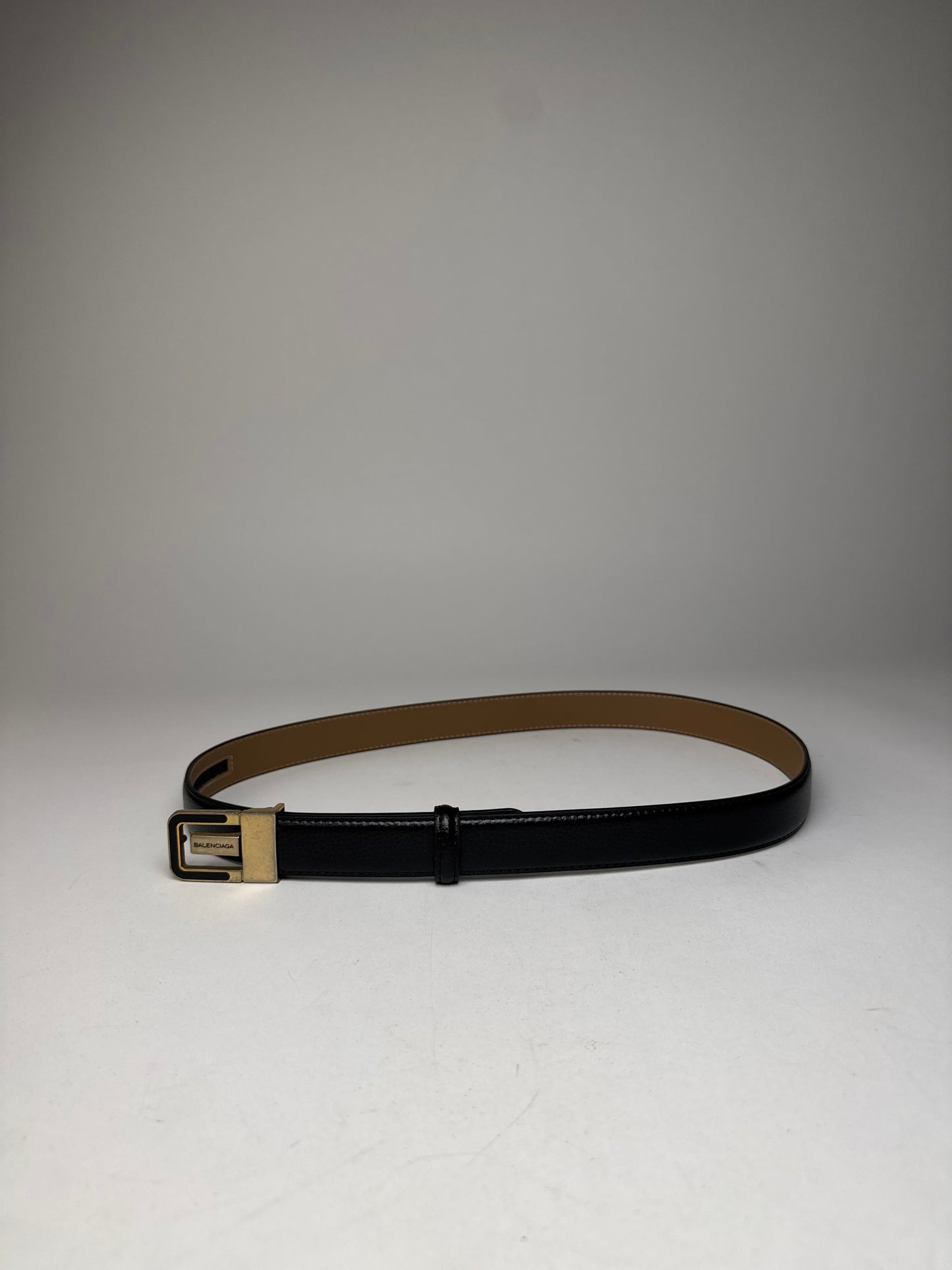 Vintage Balenciaga Leather Belt Black
