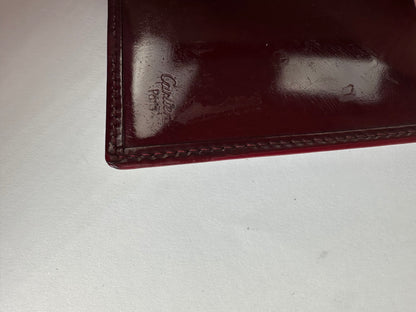 Vintage Cartier Patent Wallet Burgundy