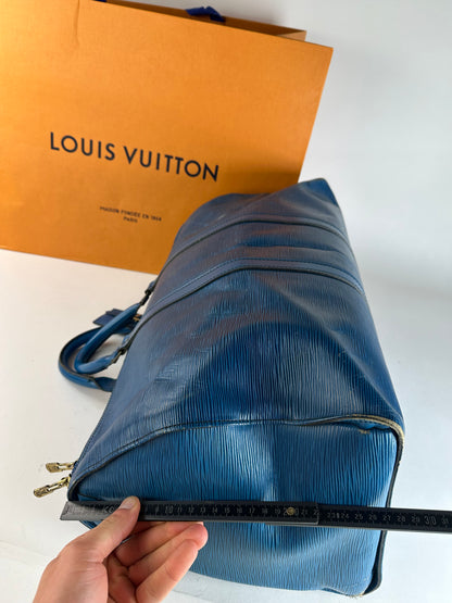 Vintage Louis Vuitton EPI Leather Keepball 45 Blue