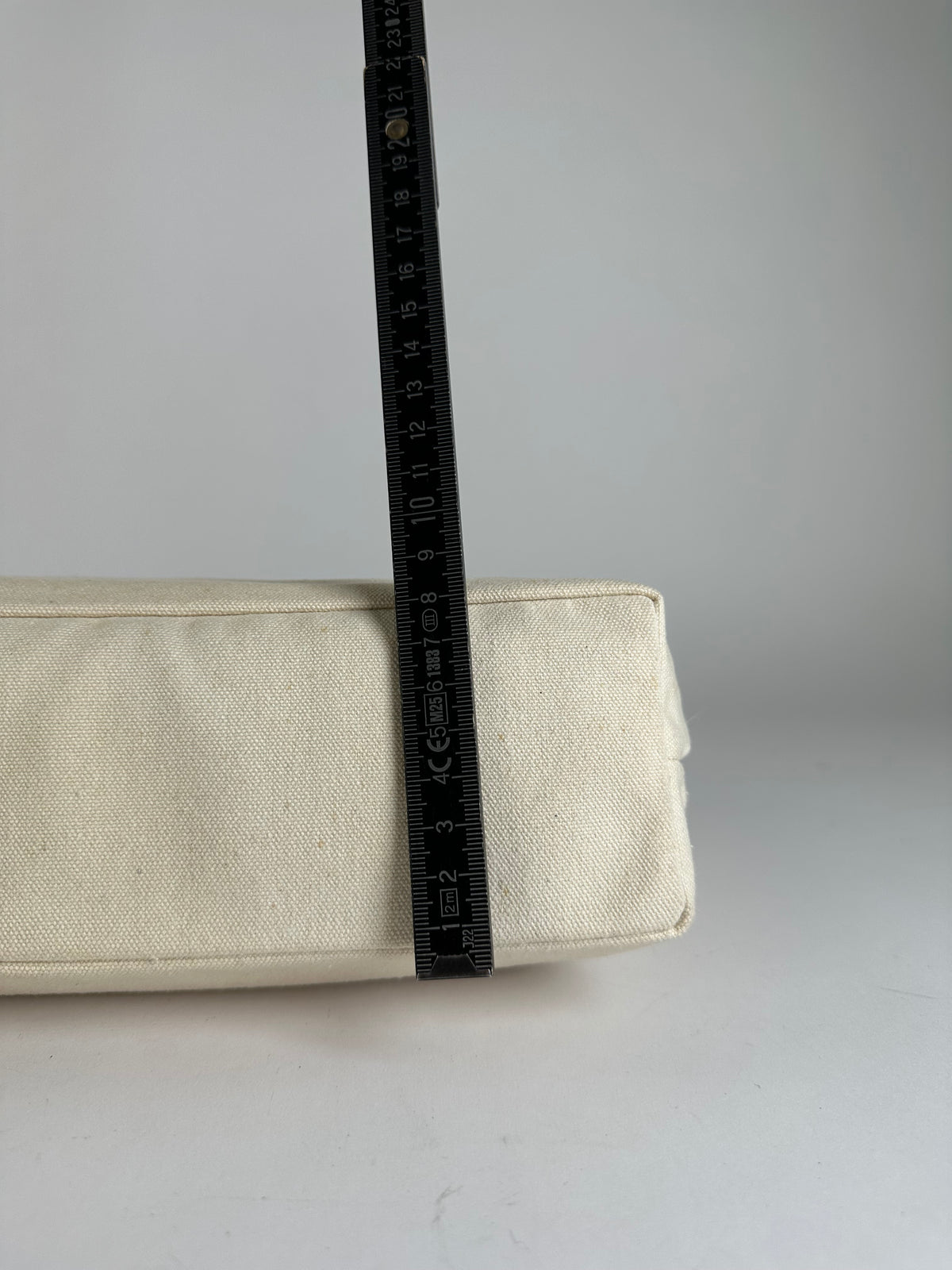 Vintage Givenchy Sequin Canvas Tote Late 1990s Beige Navy