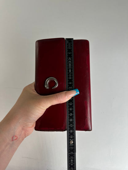 Vintage Cartier Patent Wallet Burgundy