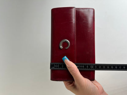 Vintage Cartier Patent Wallet Burgundy