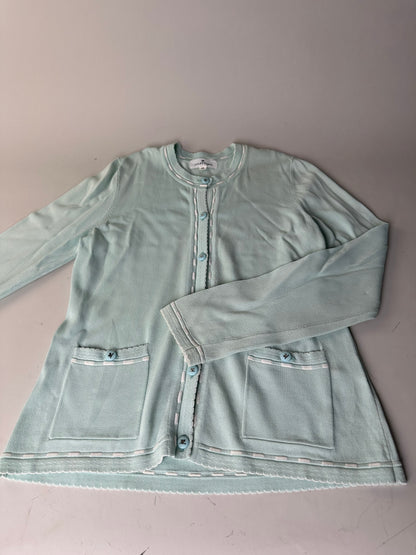 Vintage Courreges Cotton Blend Cardigan Mint Green L