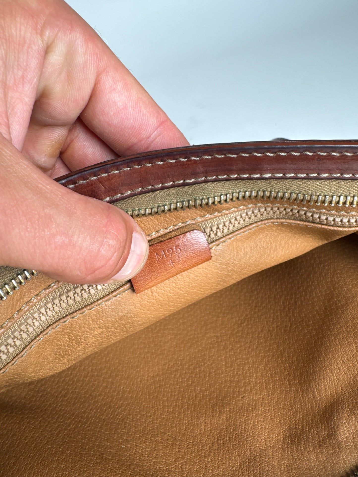 Pochette vintage en cuir marron Céline Paris