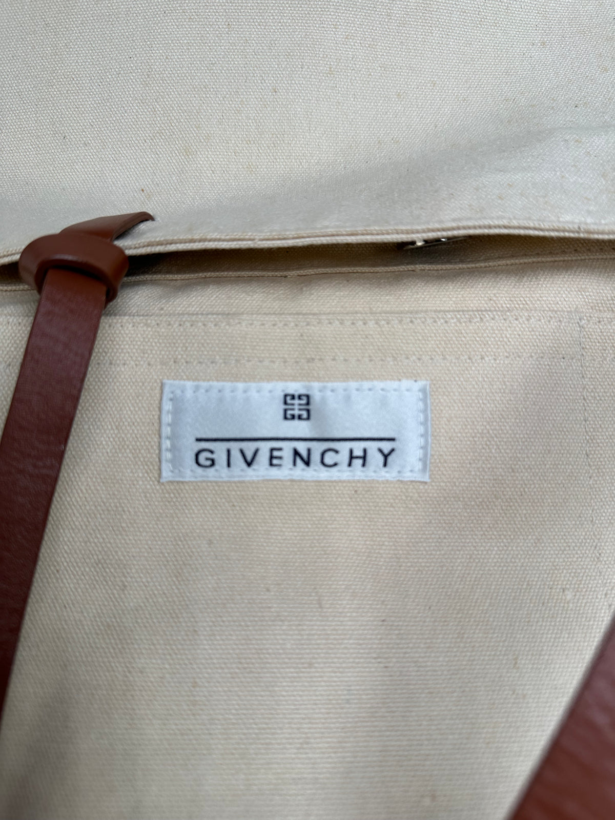 Vintage Givenchy Sequin Canvas Tote Late 1990s Beige Navy