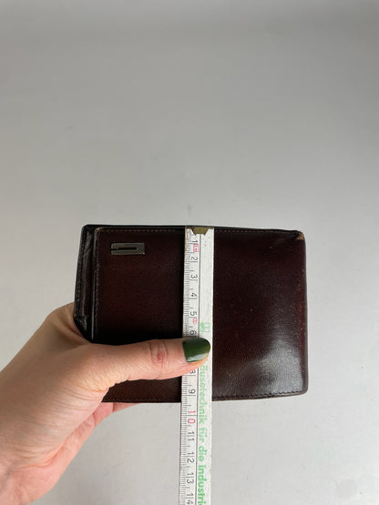 Vintage Gucci Flapable Leather Wallet Brown