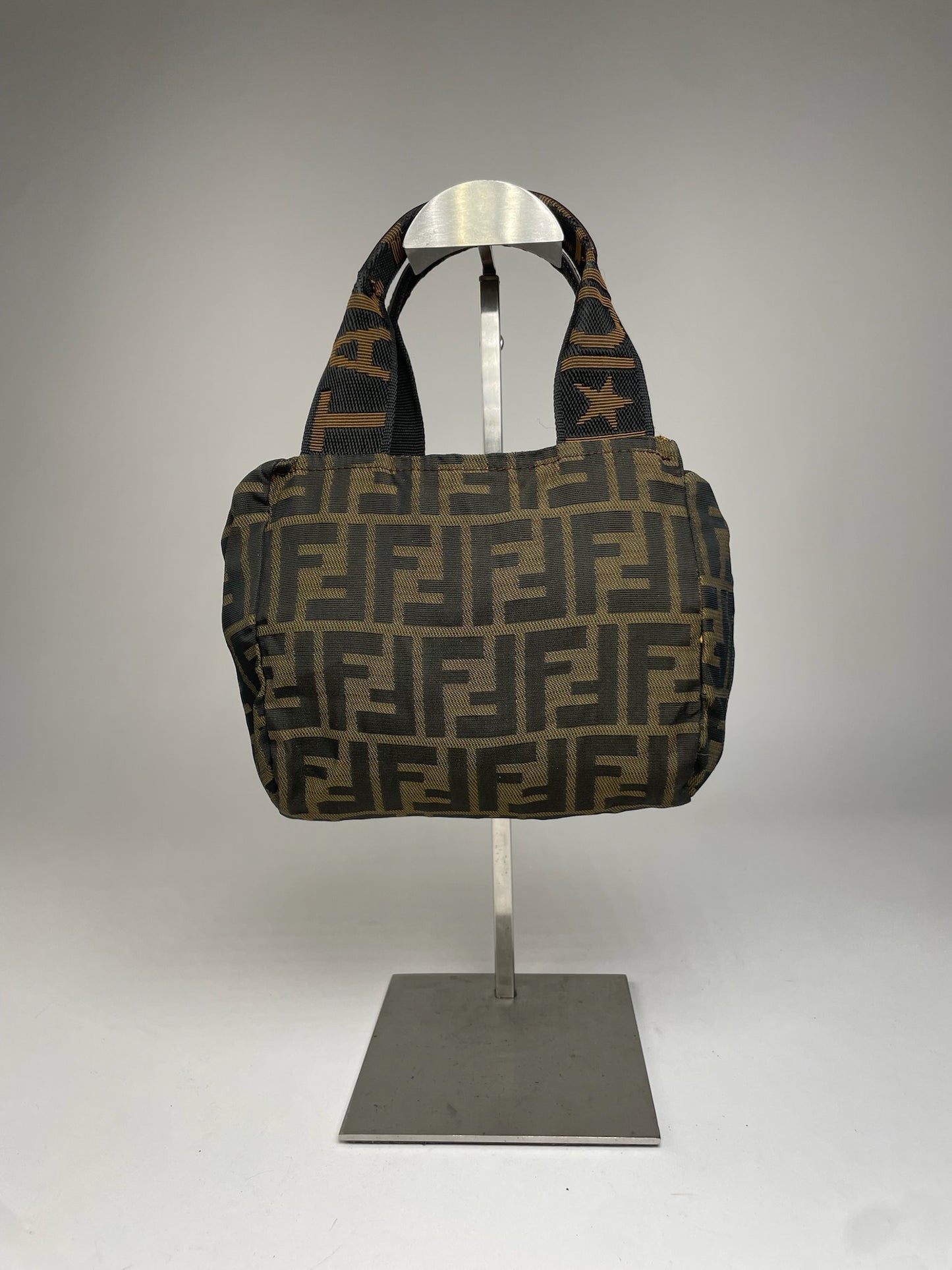 Vintage Fendi FF Monogram Canvas Handbag Brown