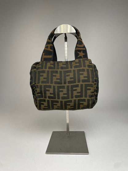 Vintage Fendi FF Monogram Canvas Handbag Brown