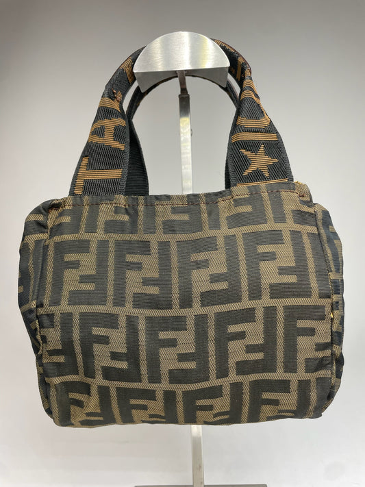 Vintage Fendi FF Monogram Canvas Handbag Brown