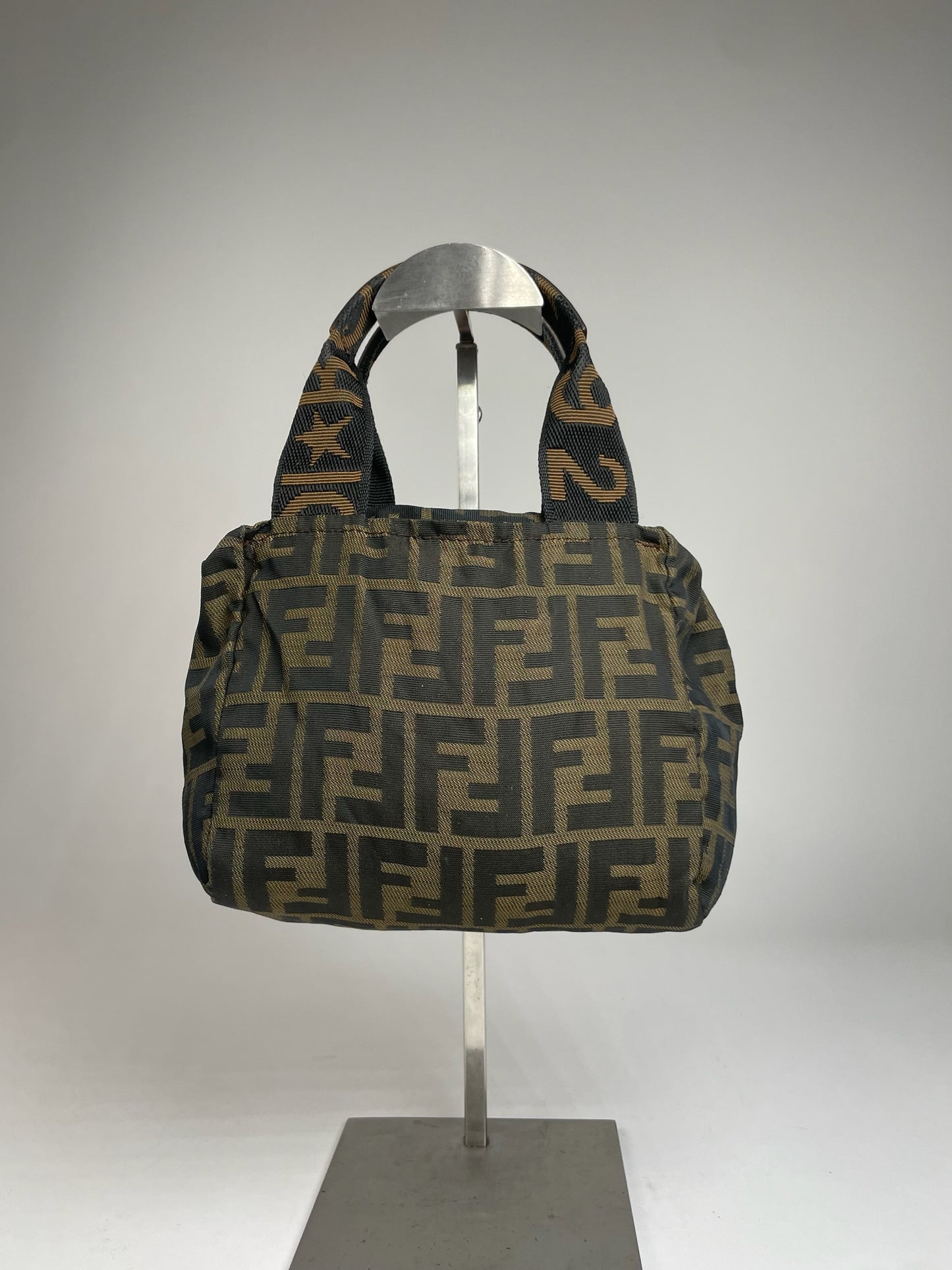 Vintage Fendi FF Monogram Canvas Handbag Brown
