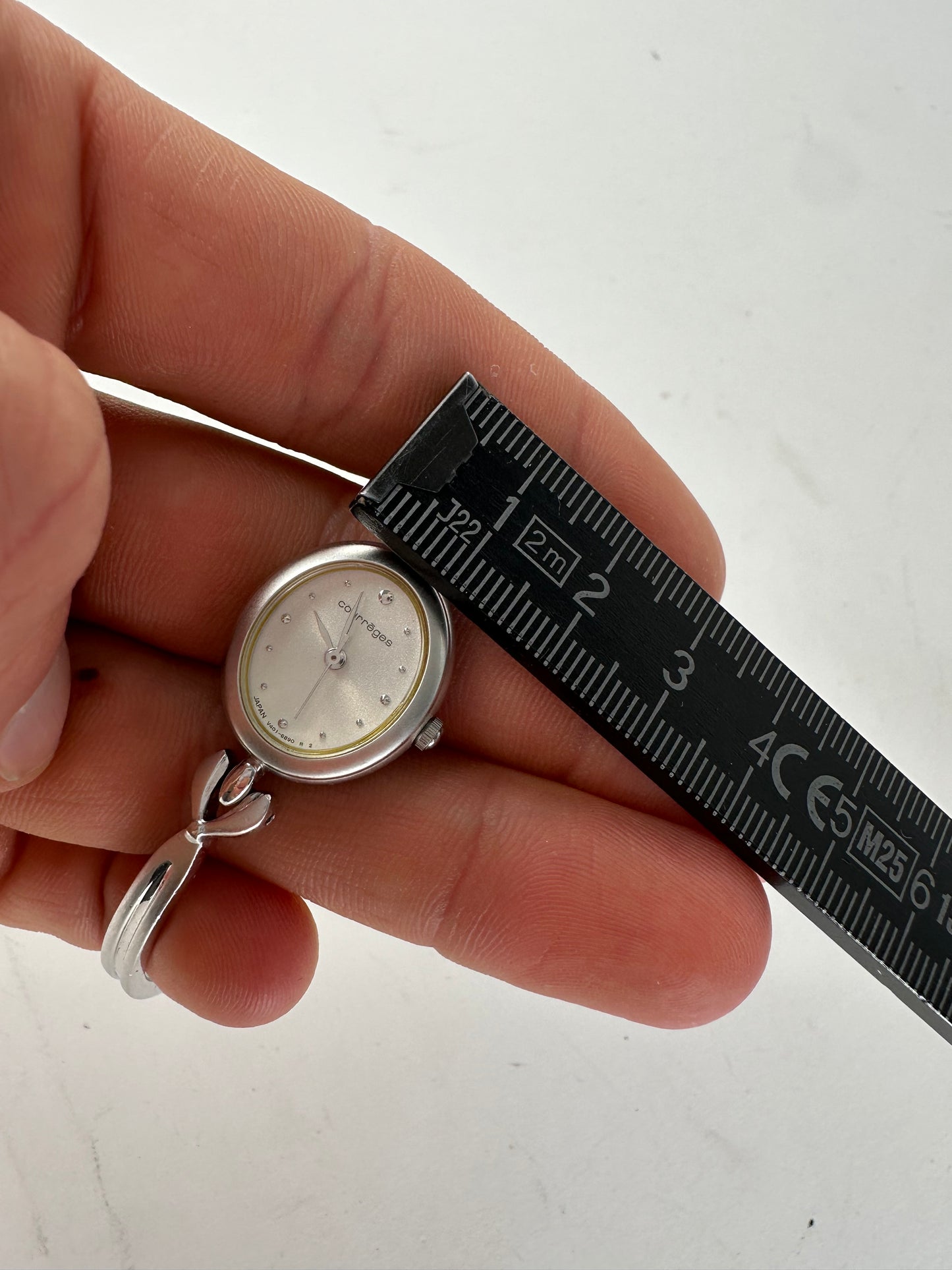 Vintage Courreges Steel Quartz Watch Silver