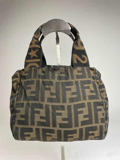 Vintage Fendi FF Monogram Canvas Handbag Brown