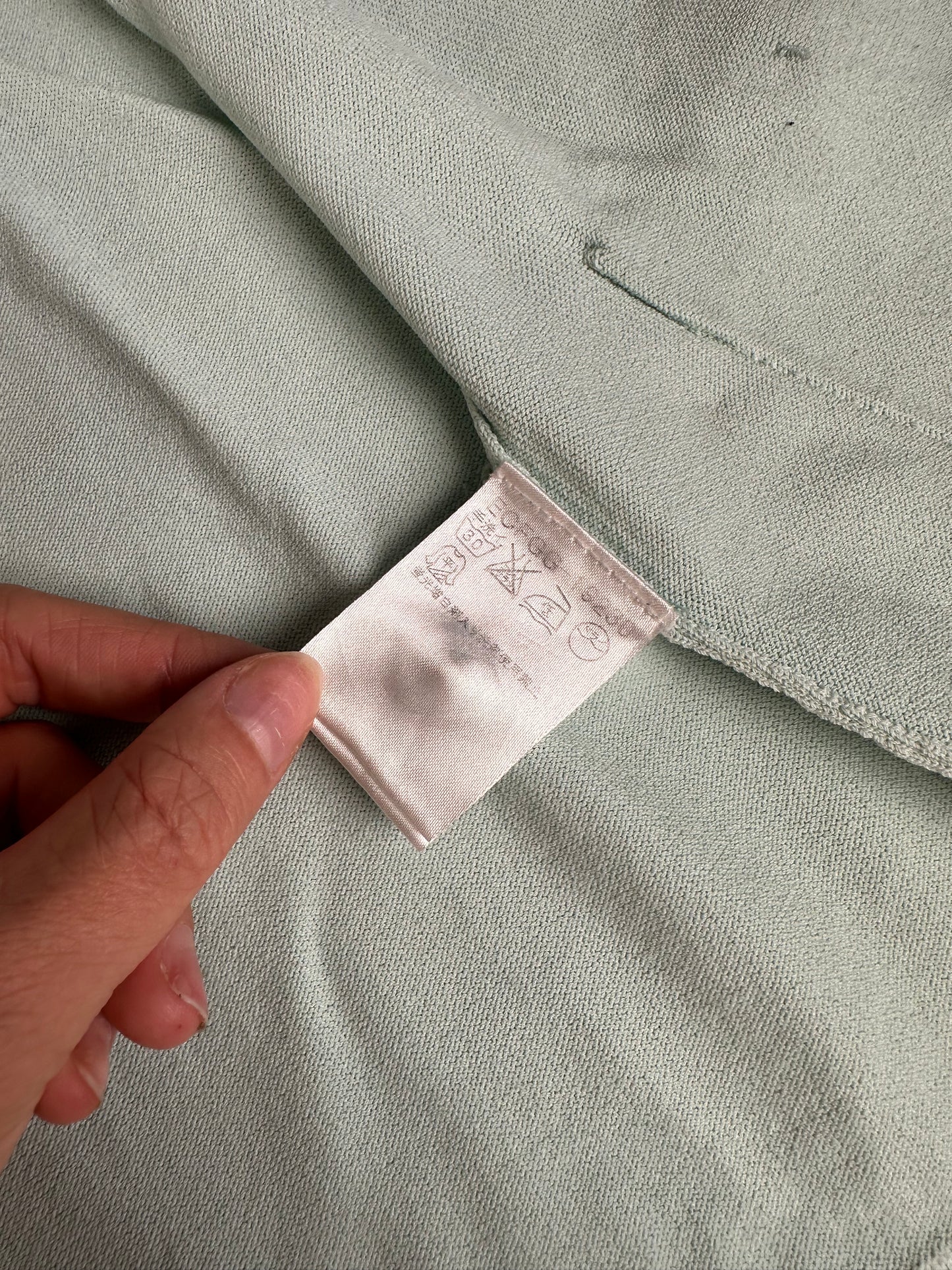 Vintage Courreges Cotton Blend Cardigan Mint Green L