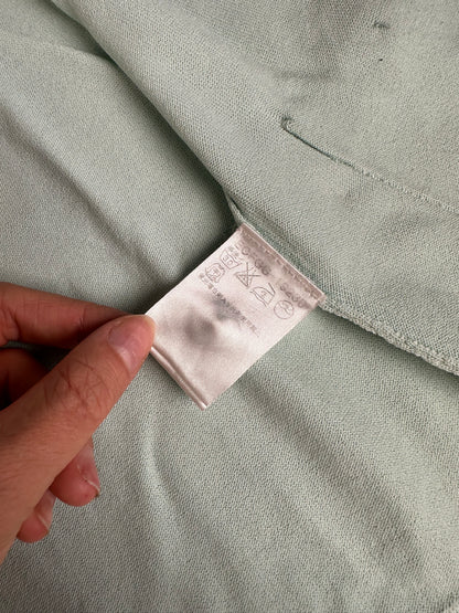Vintage Courreges Cotton Blend Cardigan Mint Green L