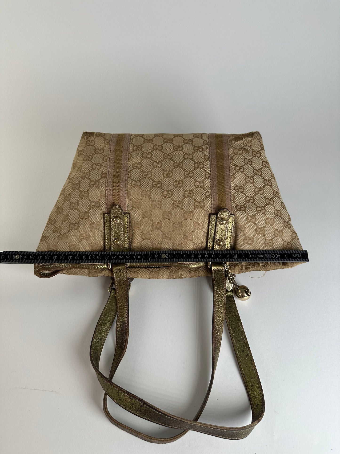 Vintage Gucci Gg Tote Bag Beige