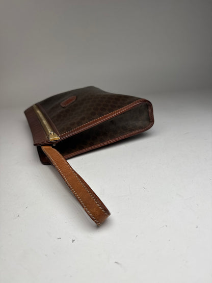 Pochette vintage en cuir marron Céline Paris