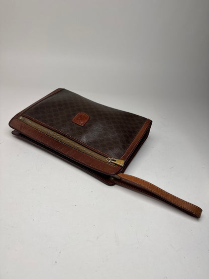 Pochette vintage en cuir marron Céline Paris