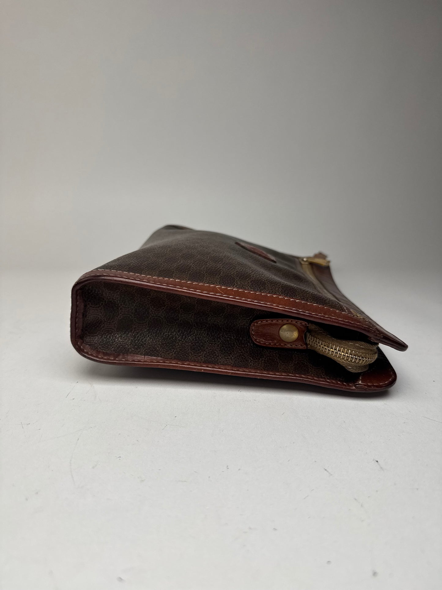 Pochette vintage en cuir marron Céline Paris